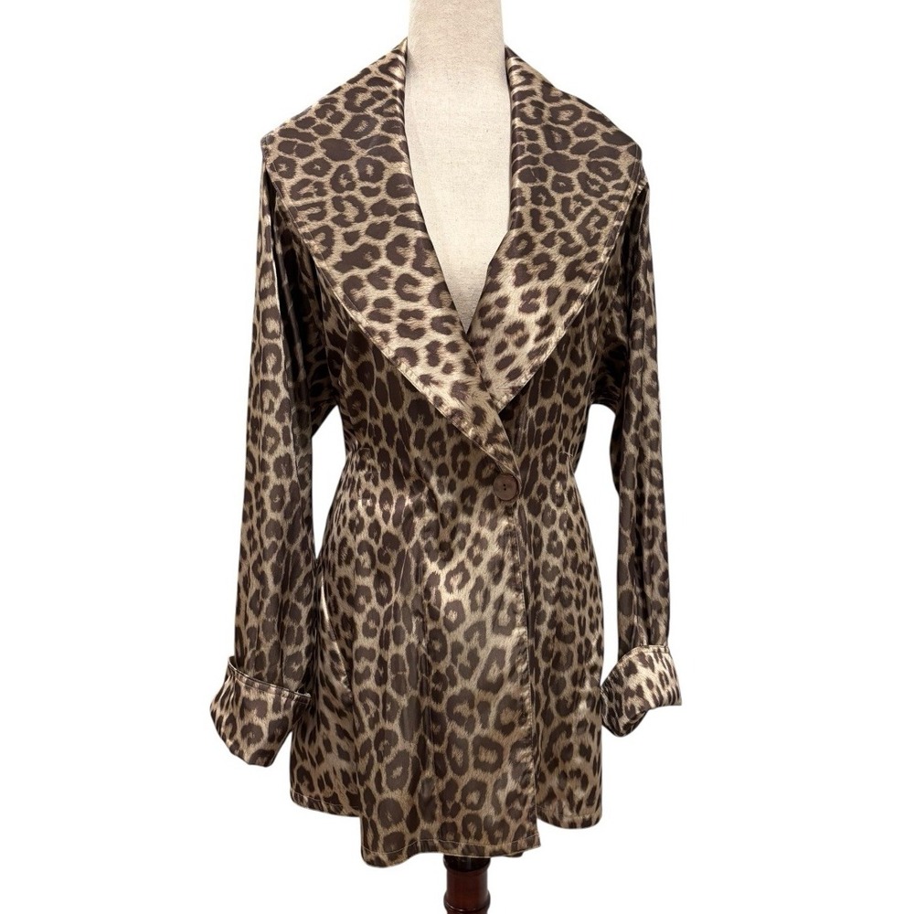 Mycra‎ Pac Animal Print Reversible Raincoat Jacket Women's Size 1 S/M USA
